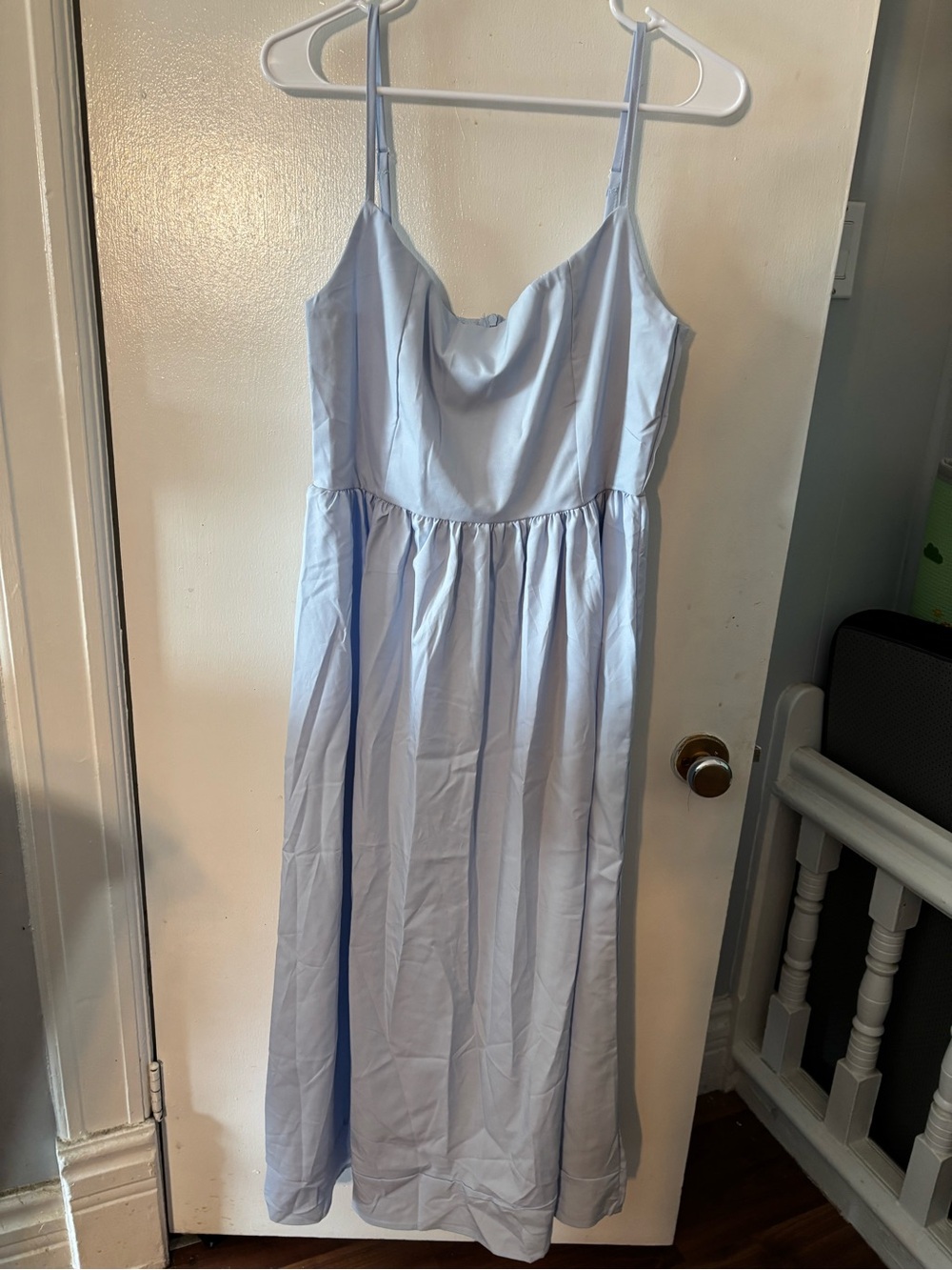 Light Blue Woman’s ' Spaghetti Strap Maxi Dress